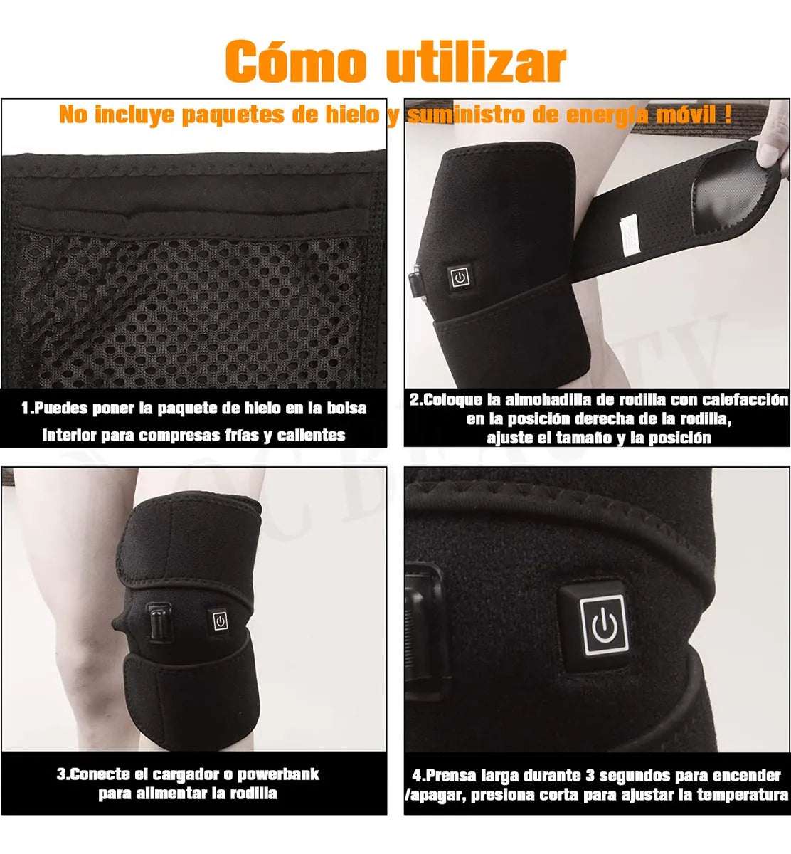 Rodillera Térmica Ajustable – Alivio y bienestar ❤️