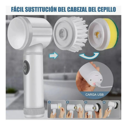 Cepillo Eléctrico 5 en 1 - Limpieza sin esfuerzo ✨