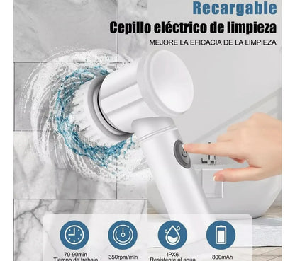 Cepillo Eléctrico 5 en 1 - Limpieza sin esfuerzo ✨