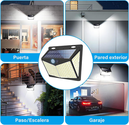 Lámpara Solar LED con Sensor – Potencia y Ahorro💡