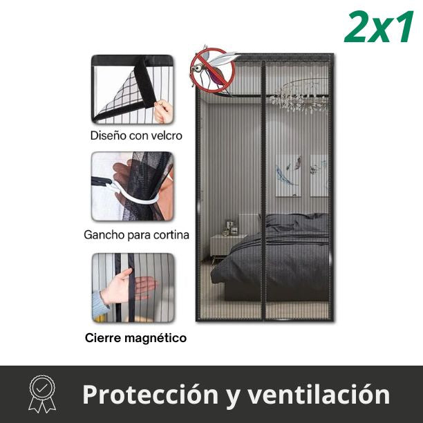 Cortina de puerta mosquitera magnética - Promo 2x1