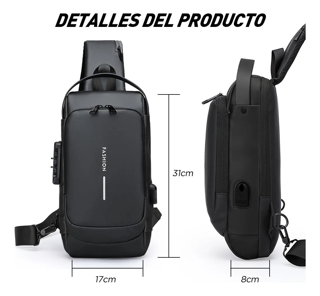 Mochila Antirrobo Impermeable Con USB – Seguridad Inteligente 🔐