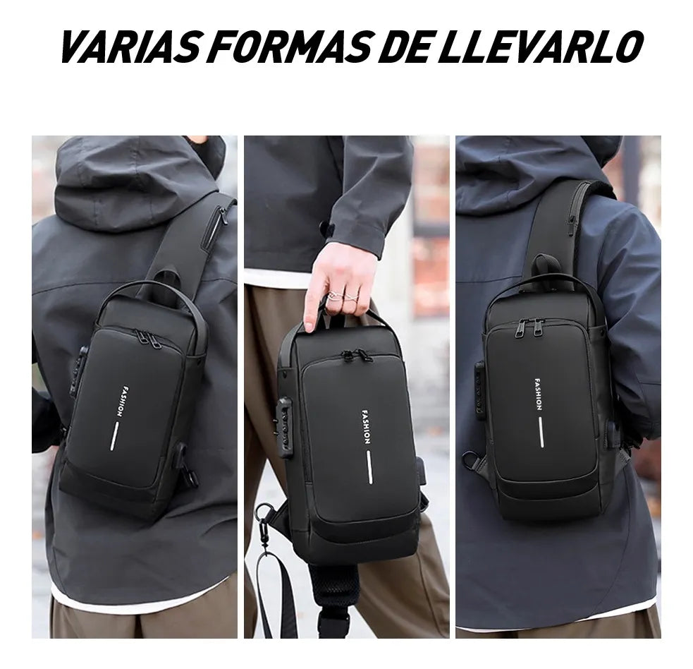 Mochila Antirrobo Impermeable Con USB – Seguridad Inteligente 🔐